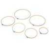 6Pcs Embroidery Hoops Circle CrossStitch Hoop Ring Wooden Frame CreamColoured DIY Tools