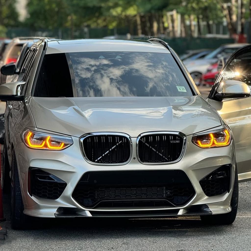 Lemon Yellow DRL LED Modules For BMW G01 X3 G02 X4 F97 X3M F98 X4M CSL Daytime Running Lights Adaptive LED Angel Eyes 7466107