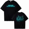 T-shirt da donna KPop Demon Hunters Witch Hunter Scollo a girocollo Manica corta Top ampio Maglietta in cotone