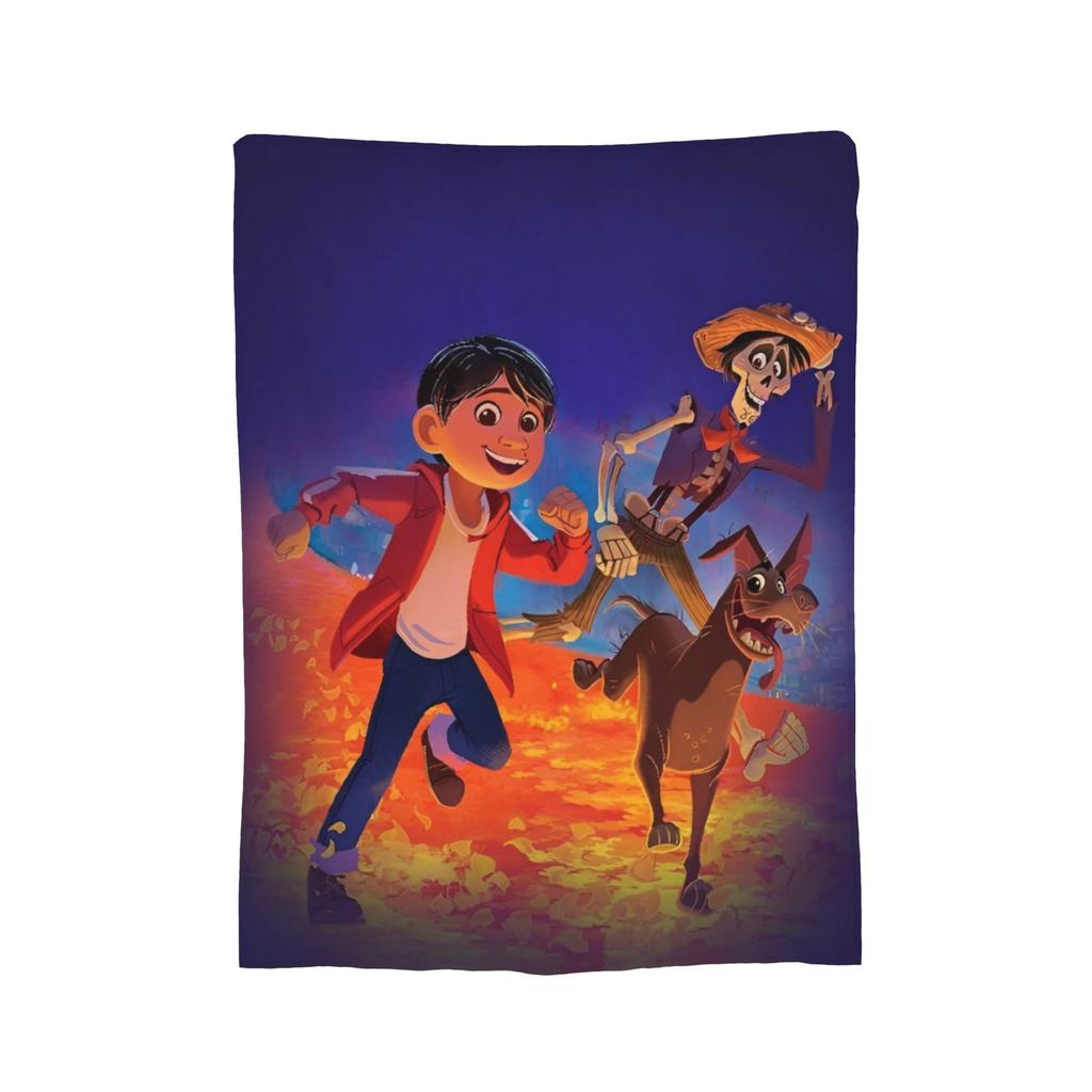 Cartoon Coco Day of The Dead Knitted Blankets  Plush Throw Blankets Bedding Couch Decoration Soft Warm Bedspreads,