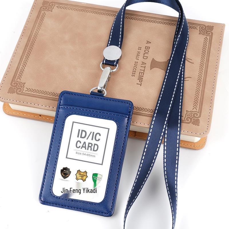 Γνήσιο Δερμάτινη Θήκη Ταυτότητας & Καρτών με Κορδόνι για Εργασία, Φοιτητές & Κάρτες Λεωφορείου