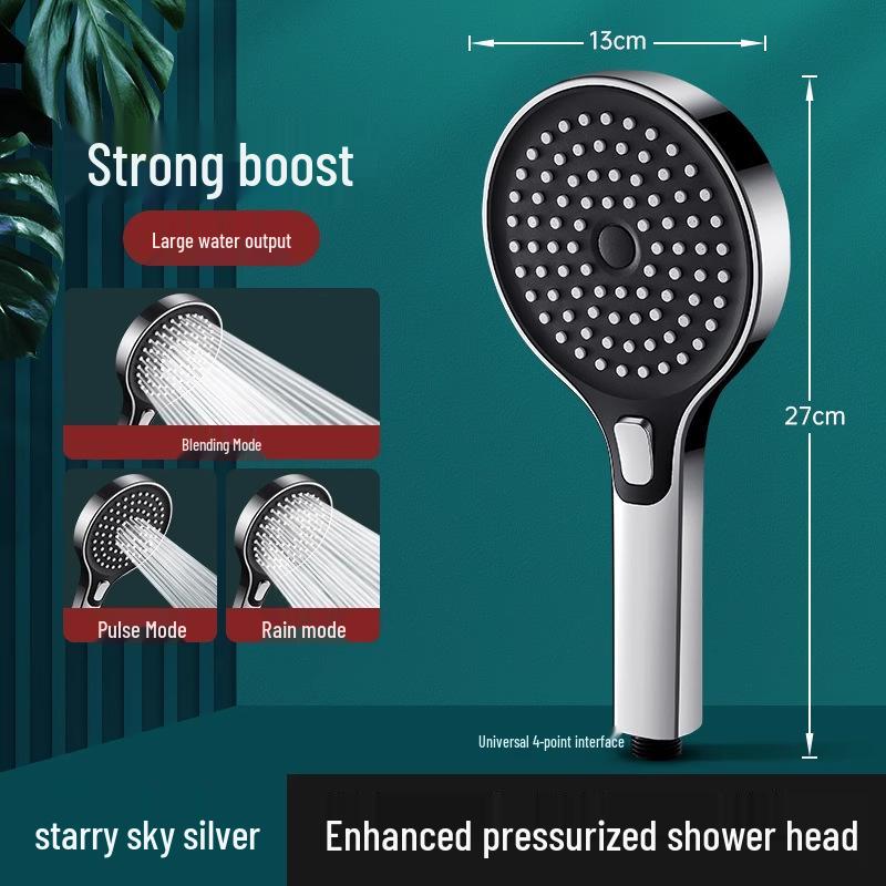 German High-Pressure Rainfall Shower Head Set - Extra Strong Water Output for Household Bathrooms