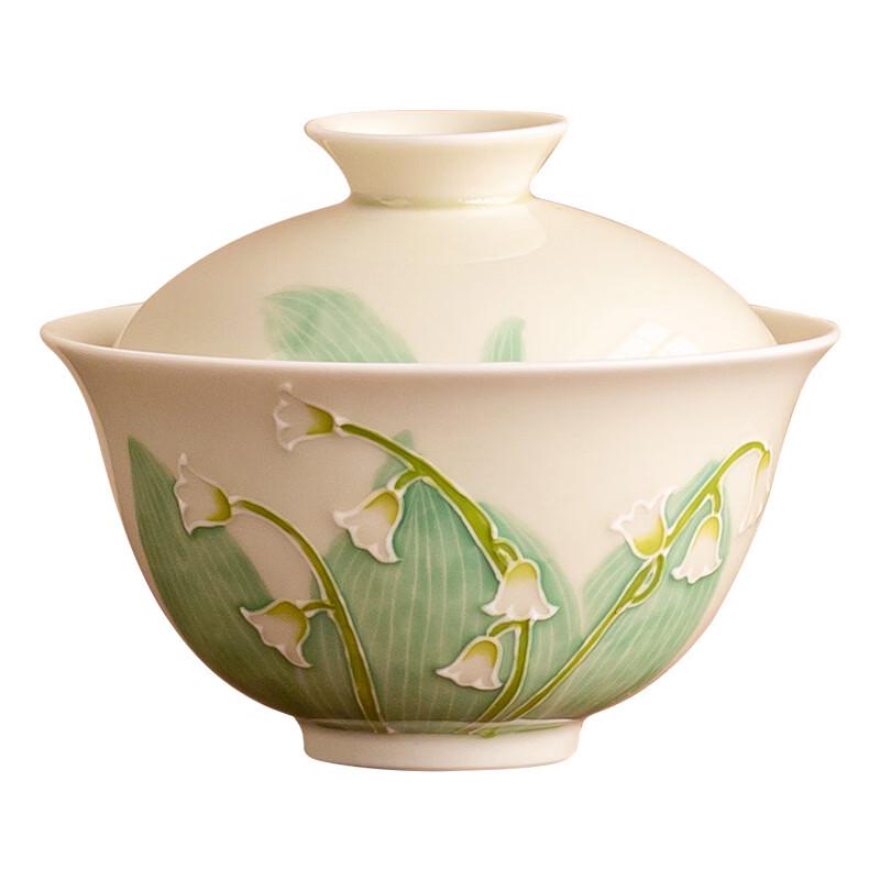 Jiumuqing Ceramic Gaiwan Tea Set