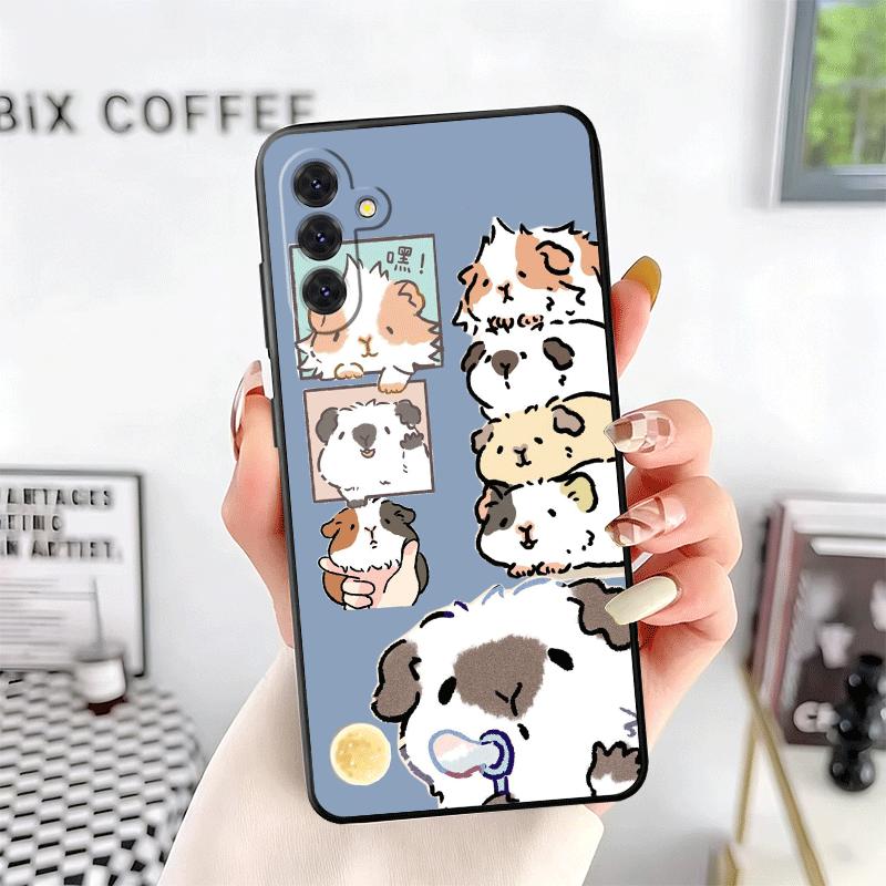 Cartoon Cute Hamster Soft Phone Case for Samsung A17 A37 A57 A16 A26 A36 A56 A15 A25 A35 A55 A14 A24 A34 A54 A13 A23 A33 A53 A52