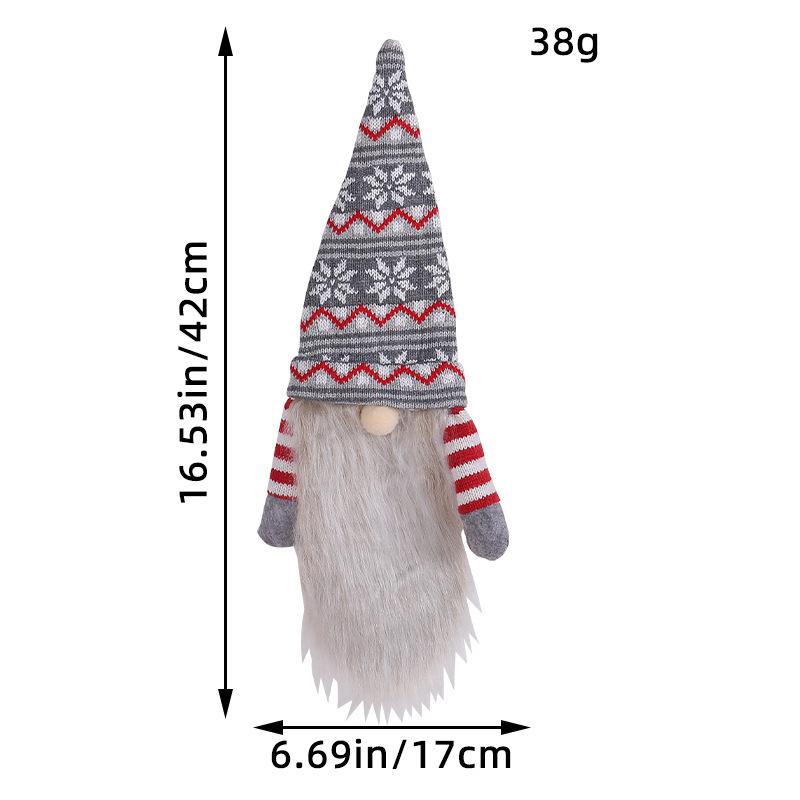 

Набор для винных бутылок Дед Мороз Вязаная кукла без лица Украшение для красного вина Ресторан Бар Настольное украшение