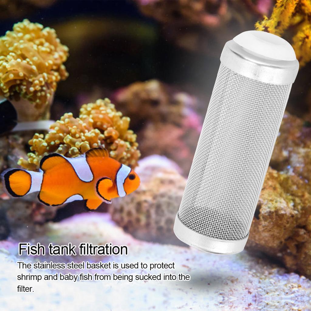 5 pcs Stainless Steel Aquarium Filter Inflow Inlet Mesh Basket Shrimp Protecting