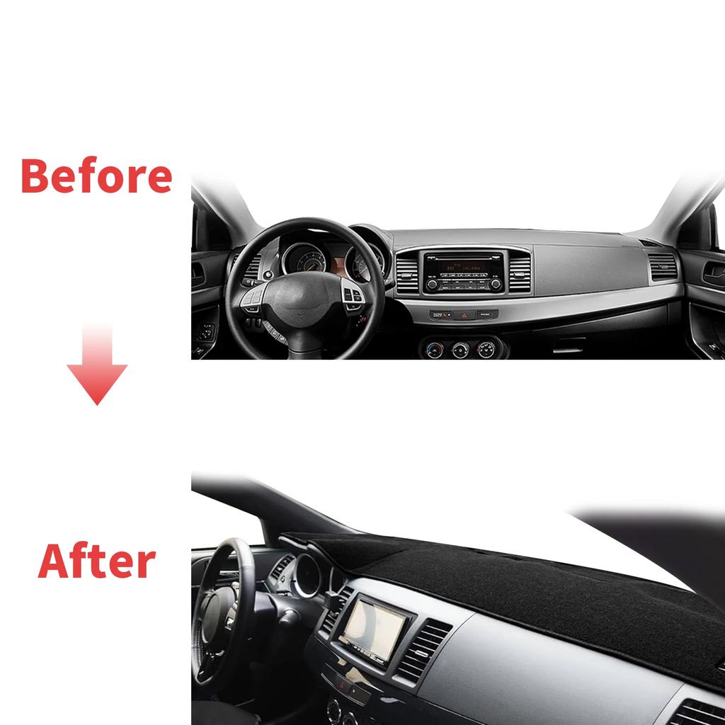 for Mitsubishi Lancer 2008-2016 Ralliart EVO X Galant Fortis EX DashMat Sunshade Dashboard Cover Pad Protective Carpet