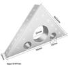 Yunbei 7-Inch Aluminum Woodworking Triangle Square Ruler, 90-Degree Angle, Dual Scale (Imperial/Metric).