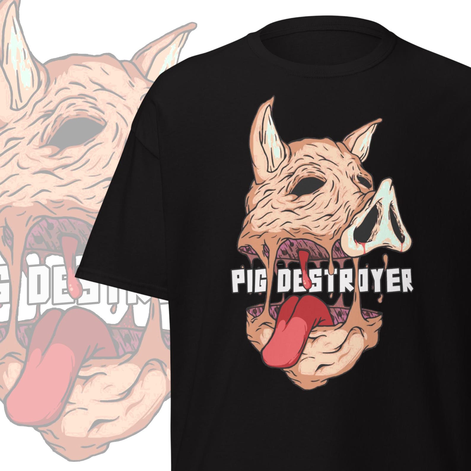 Pig Destroyer T-Shirt Grindcore Band Merch Heavy Metal Clothing Extreme Metal Tee M