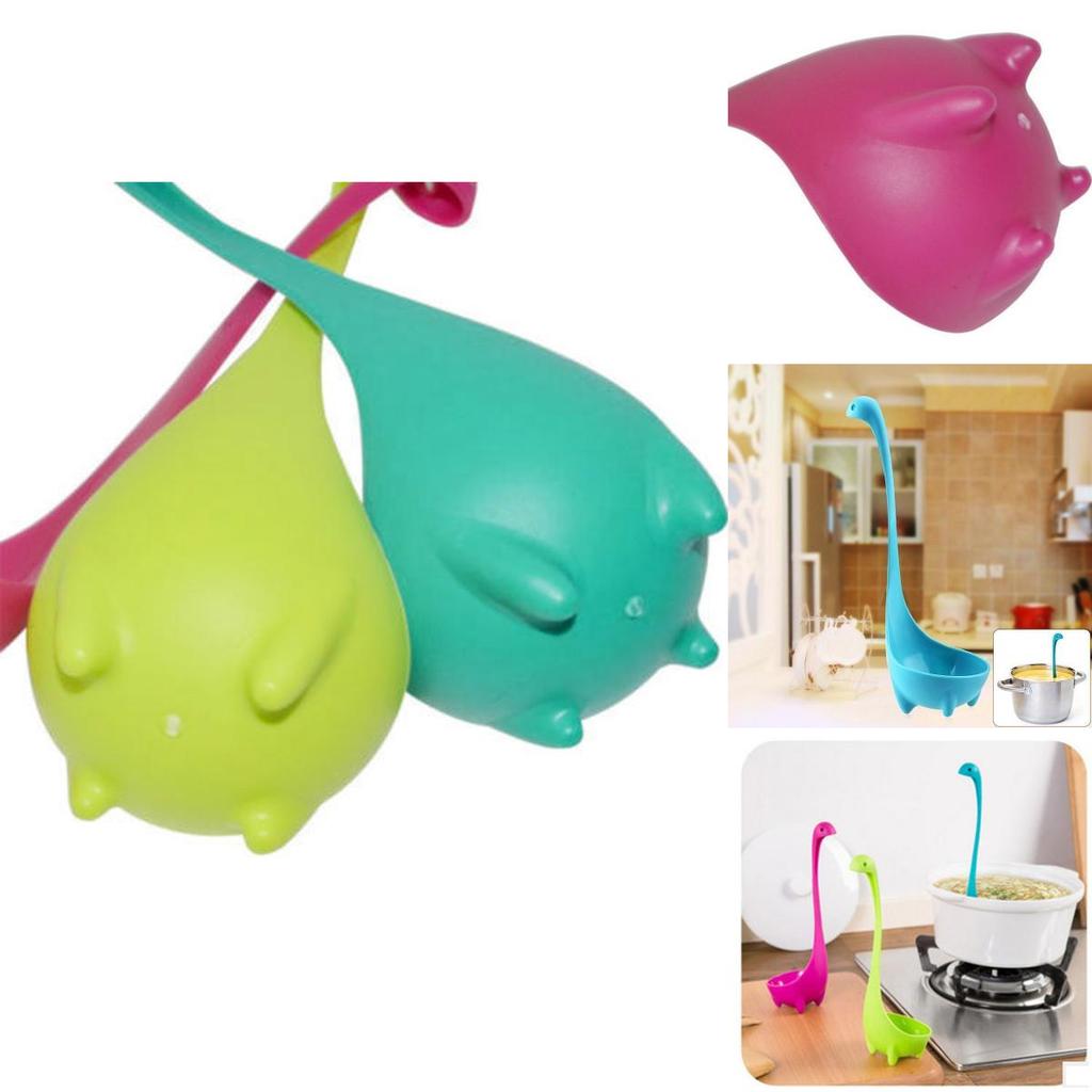 Prémiová kvalita naběračka na polévku s dinosaurem Lžíce Nessie Všestranný kuchyňský nezbytnost