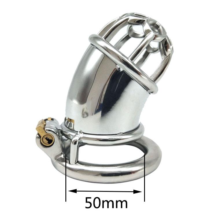 FAAK Chastity Cage 7.3Cm 304stainless Steel Man Chastity Lock Penis Cage Chastity Device in Sex Product for Male