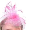 Women Flower Top Hat Fascinator Hairpin Wedding Party Hair Clip Decor