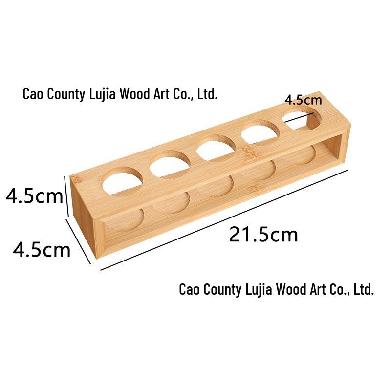 Wooden Multi-layer Essential Oil Display Rack with Multiple Slots
