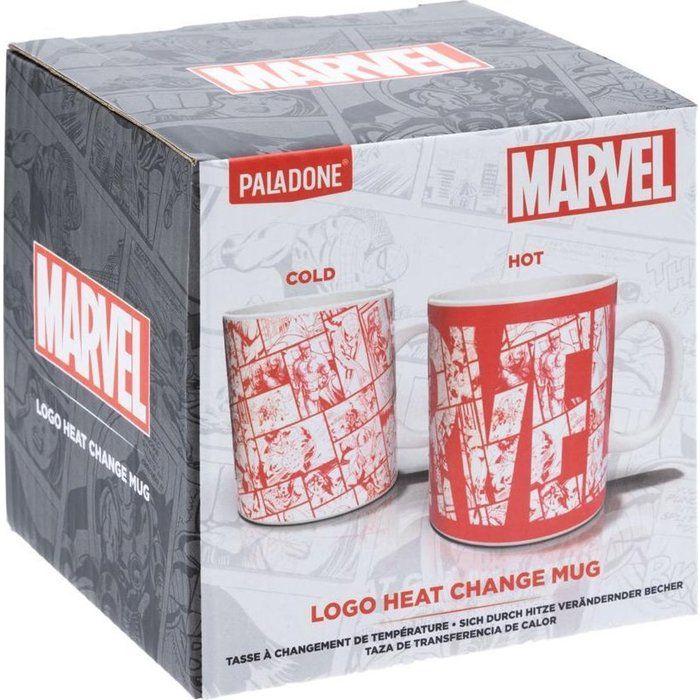 Tasse à chocolat chaud - marvel - rond - rouge - 320 ml - non compatible lave-vaisselle