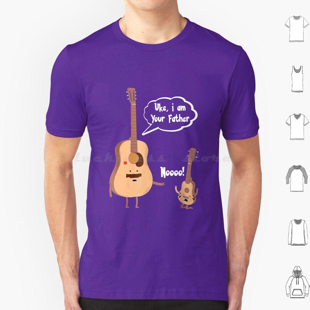 Uke I Am Your Father T Ukulele Guitar Music T Shirt Cotton Men Women DIY Print Funny Guitarist Guitar Player Birthday Christmas