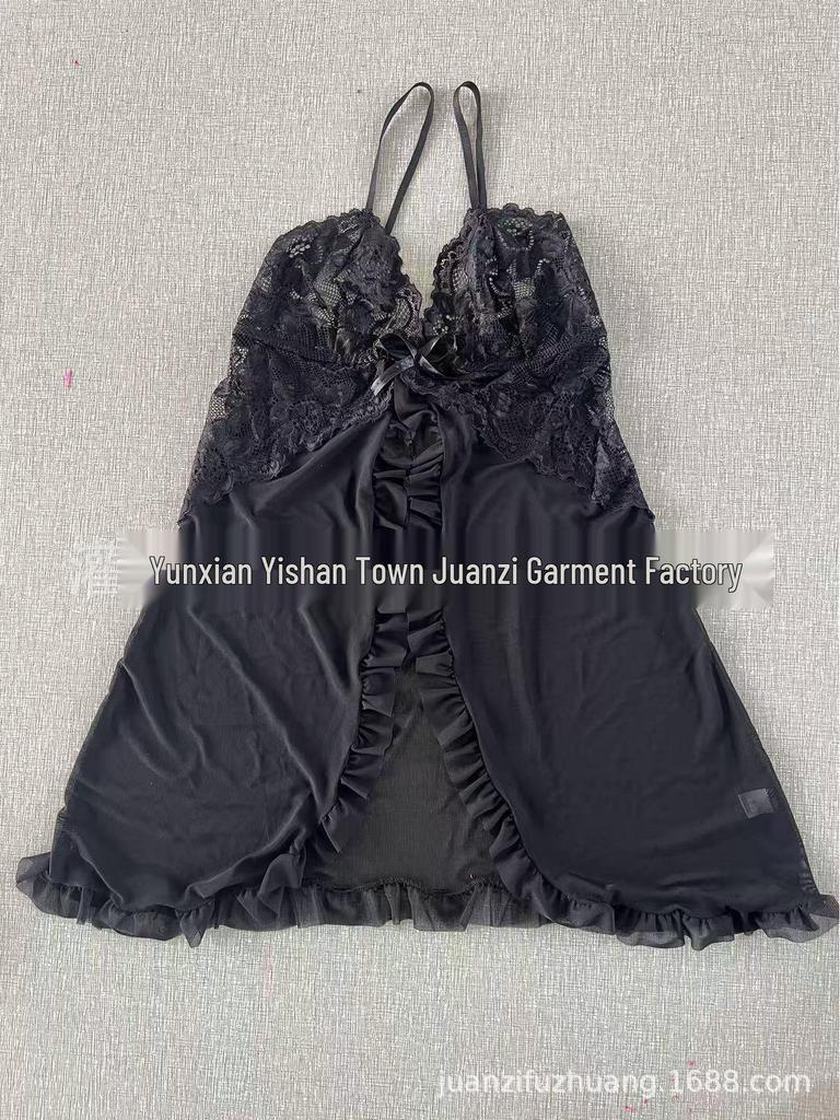 Sexy V-Neck Lace Pajama Set - Multicolor Women's Lingerie