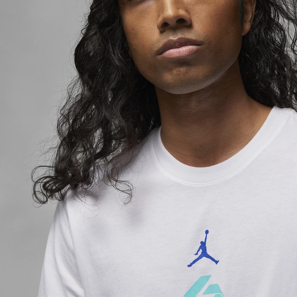 Air Jordan Graphic Print Crew Neck T-Shirt Men Tops White FD0623-100