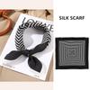 53x53cm 100% Mulberry Silk Scarf Luxury Square Hair Bandana Elegant Head Wrap Neckerchief Sunscreen Shawl for Women