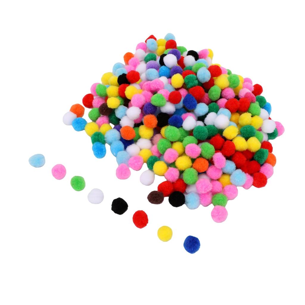 1000 Pcs Pom Poms 2cm Diameter Colorful Pompom Balls for Crafts Art Classes Journal Making Holiday Decoration