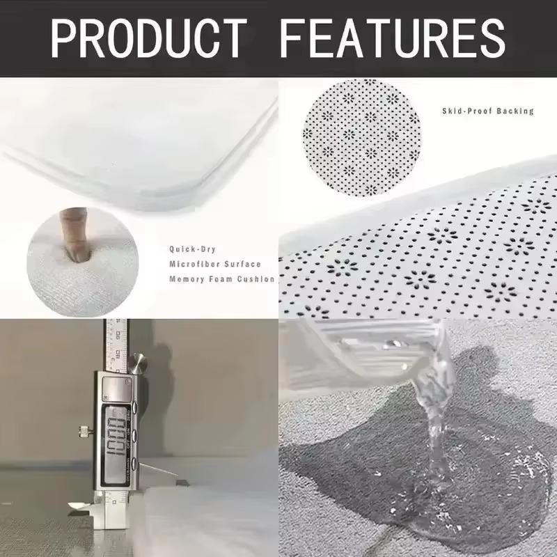 Christmas Doormat Mats Medium Pile Made Red with Tree Design for Entrance Kitchen Living Room Bedroom Laundry Holiday Floor Mat