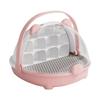Breathable Hole Silkworm Breeding Box Folable Handle Plastic Insect Habitat Cage Visible Door Silkworm Observation Cabin Student