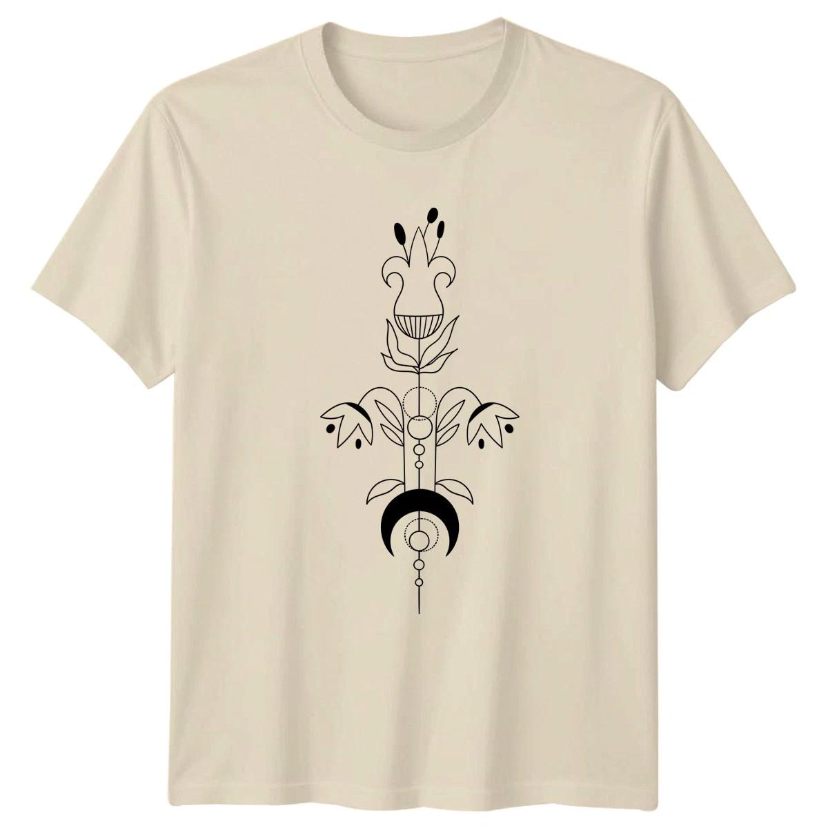 Mystical Floral Moon Aesthetic Nature T-Shirt Celestial Botanical Birthday Gift XXXXL