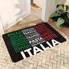 Italy Flag Rectangular Area Rug, Patriotic Italian Tricolor Floor Mat, Non-Slip Washable Carpet for Living Room & Kitchen