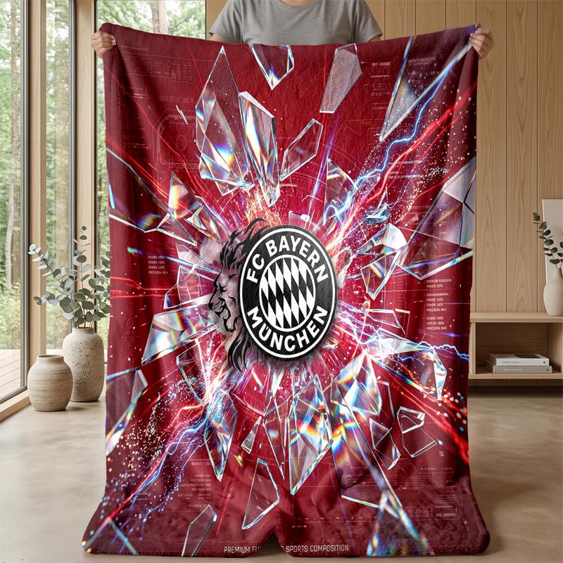 Bayern Munich Theme Blanket Soft Flannel Blanket Plush Throw Blanket Cozy Sofa Bed Blanket for Home Decor