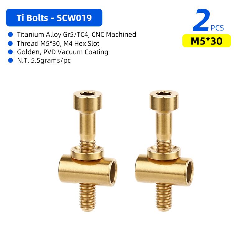 Deemount Seatpost Titanium Bolts 30/40mm CNC-machined TC4 Screw Bicycle Saddle Fastening M4 Hex Slot MTB Road Seat Post Fixing