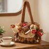 Cute Cartoon Hamburger Single-Shoulder Bag — Versatile Plush Handbag For Women And Girls