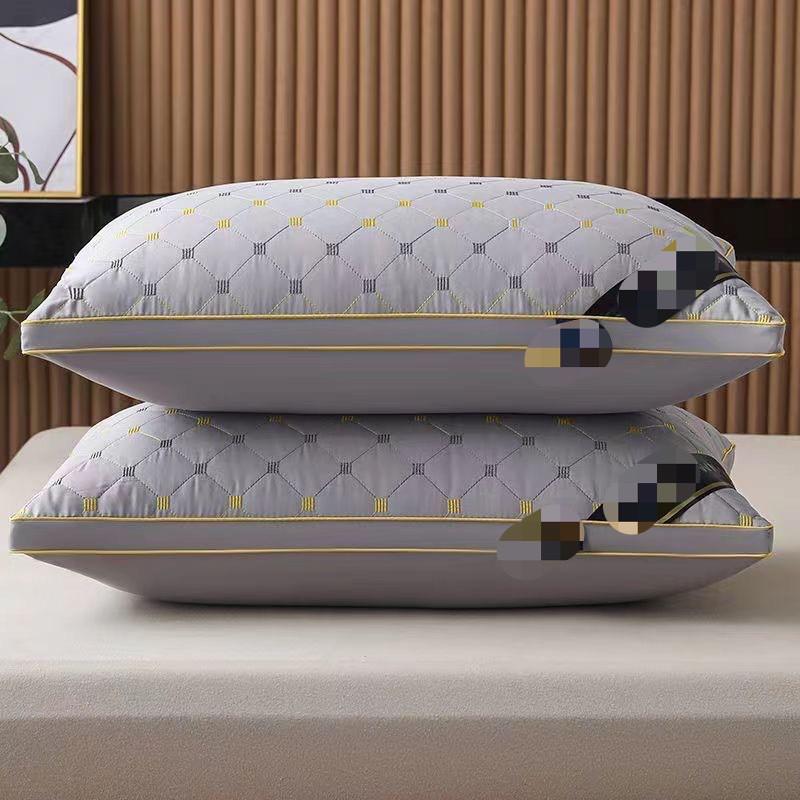 Ergonomic Cervical Support Pillow With Hollow Fiber Fill Soft Plush Adults Students Dormitory Sleep Comfort