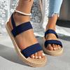 Fashion Lightweight Women's Flat Sandals Summer Fashion Elastic Band Roman Sandals Woman Comfortable Non Slip Beach Sandalias Mujer 2025