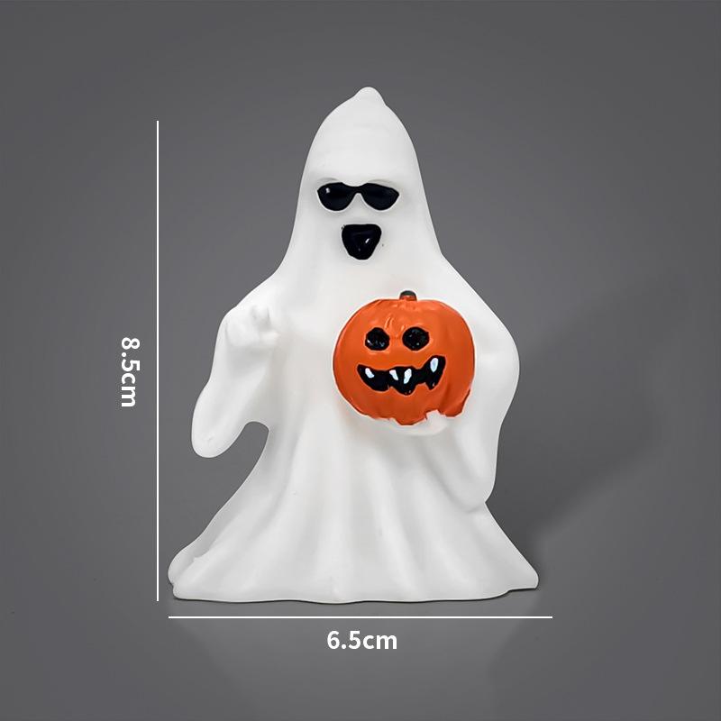 Halloween Geisterfigur Geisterdeko Lustige Niedliche Geisterfigur Geisterstatue Halloween Dekoration zum Verschenken Requisiten Tischplatte Heimdeko Neujahrsgeschenke