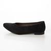 IK Plus Center Seam Flat Pumps, 4025-25, Women's, Black Suede, Size 21.5 cm, 3E