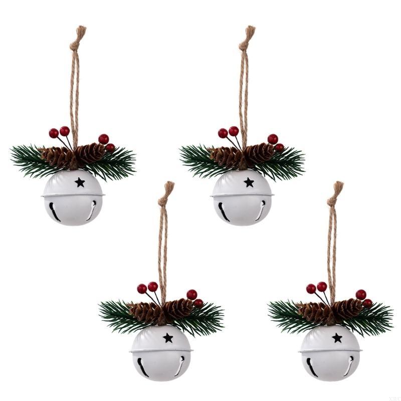 Weatherproof Iron Bells Decorations for Door Window Christmas Tree Decoration X3UC