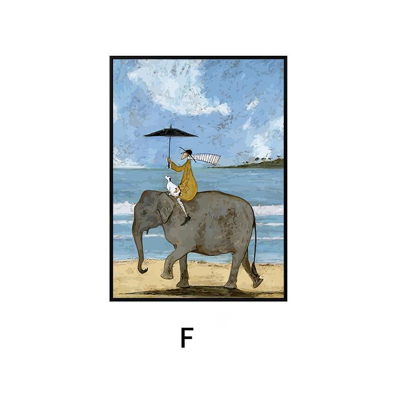 Cute Cartoon Happy Family Lover Painting On Canvas Happiness Love Posters and Prints for Living Room Bedroom Decor Wall Art