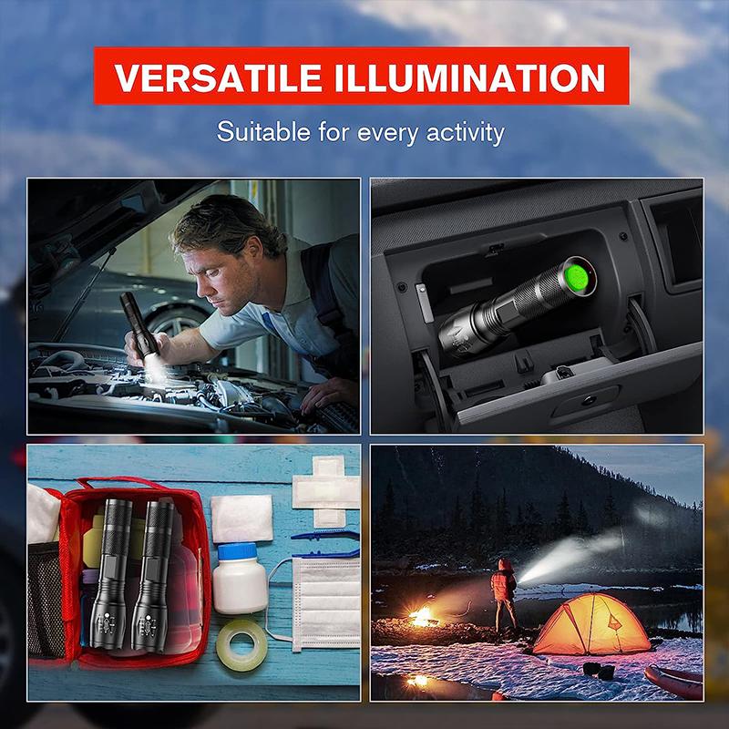 Telescopic Zoom High-Intensity Aluminum Alloy Flashlight Waterproof For Outdoor Night Running, Cycling Patrol And Searchlighting