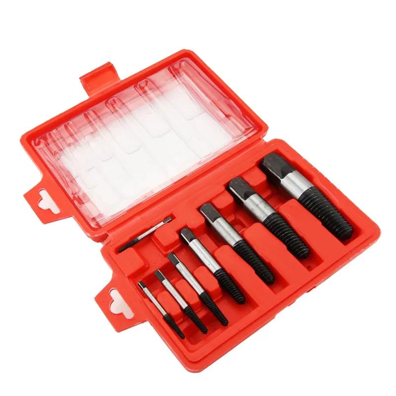 8Pcs Set Screw Extractor Easily Take Out Damaged Water Pipe Extractor Broken Bolt Screws Remover Woodworking Tools Drill Bits