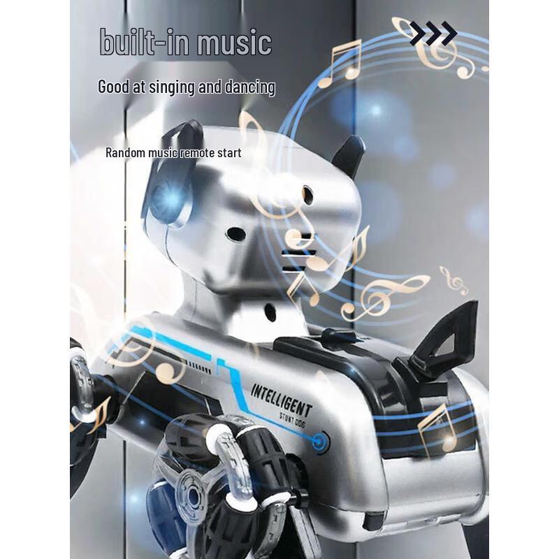 HANDUNYOU 8-Wheel Stunt Robot Dog Toy