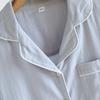 Women's Pure Cotton Gauze Pajamas - Long Sleeve, Double Layer, Thin, Casual Cardigan, Solid Color, Spring & Autumn Home Wear