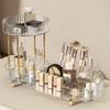 Rotating Makeup Organizer For Vanity, 2 Tier Perfume Cosmetic Skincare Organizers With Makeup Brush Holder
