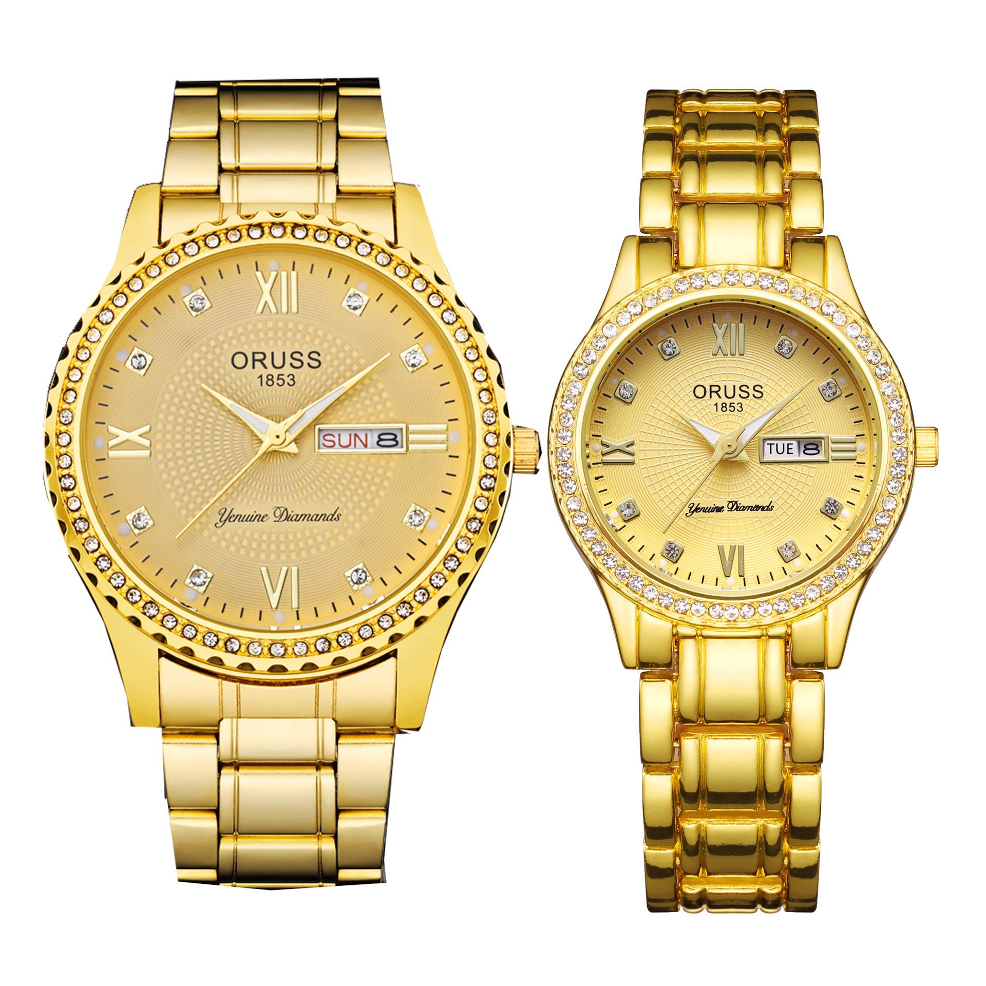 Business Casual Men S Watch Tungsten Steel Fashion Watch Anti-Scratch Waterproof Hand Luminous Quartz Watch Gift Couple Watch
