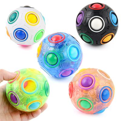 Creative Magic Rainbow Puzzle Ball Fidget Antistressleksaker för barn Vuxna Stressavlastningsfärger Matchande boll Roliga spel Presenter