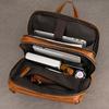 2026 New Fashion Leather Bagpack Bag 14 15.9 Laptop Backpack For Man Male Genuine Leather Men's Travel Bagpack Crazy Horse Skin