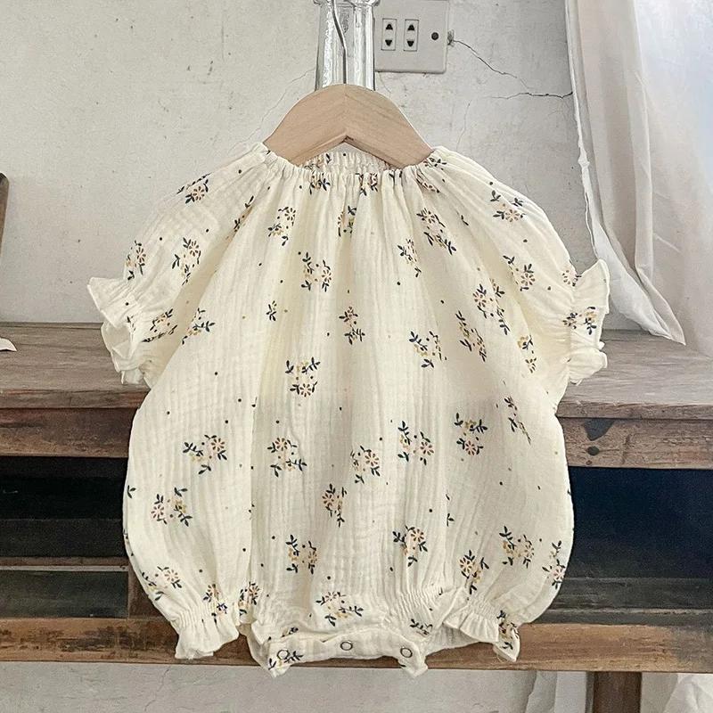 Koreański Styl Zestaw Ubrań Dziecięcych Bawełniany T-shirt z Krótkim Rękawem i Nadrukiem+Szorty Garnitur Ubrań dla Nowonarodzonych Dziewczynek na Lato