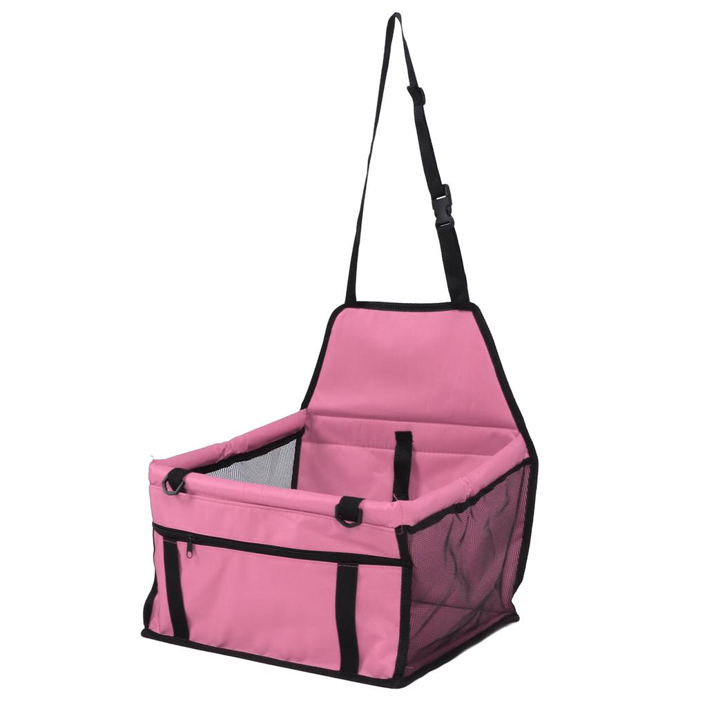 Pet Car Seat Waterproof Breathable Prevent Slip Adjustable Straps Dog Car Basket with Safety Leash