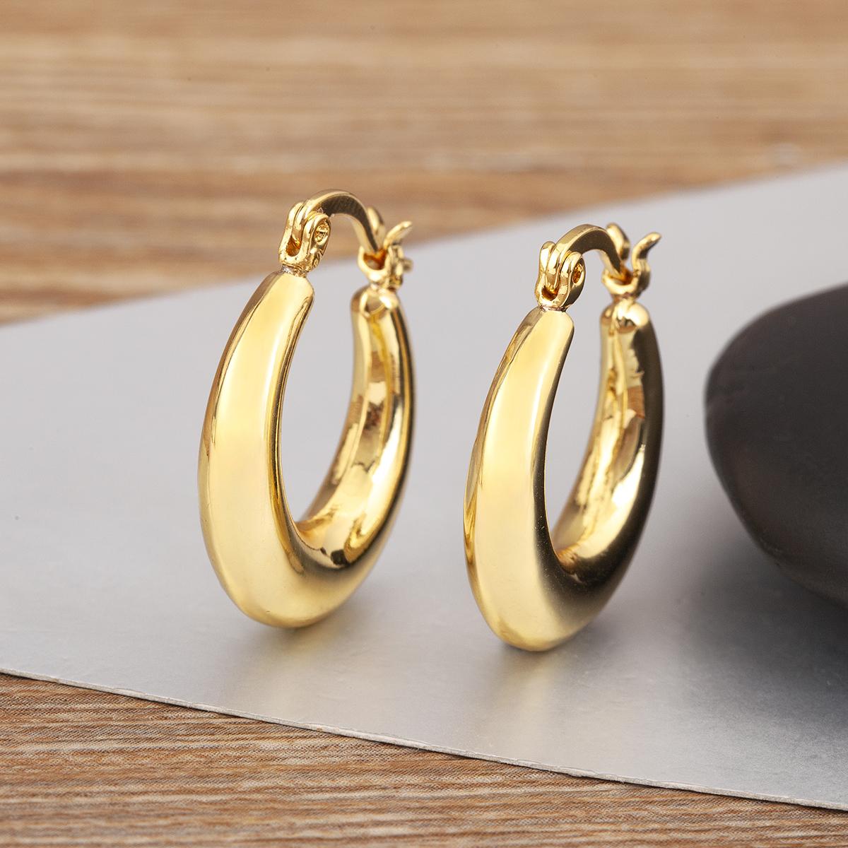 

Nidin Fashion 6 Styles Choice Circle Hoop Earrings For Women Irregular Geometric Copper Upscale Ear Jewelry Wholesale Accessory
