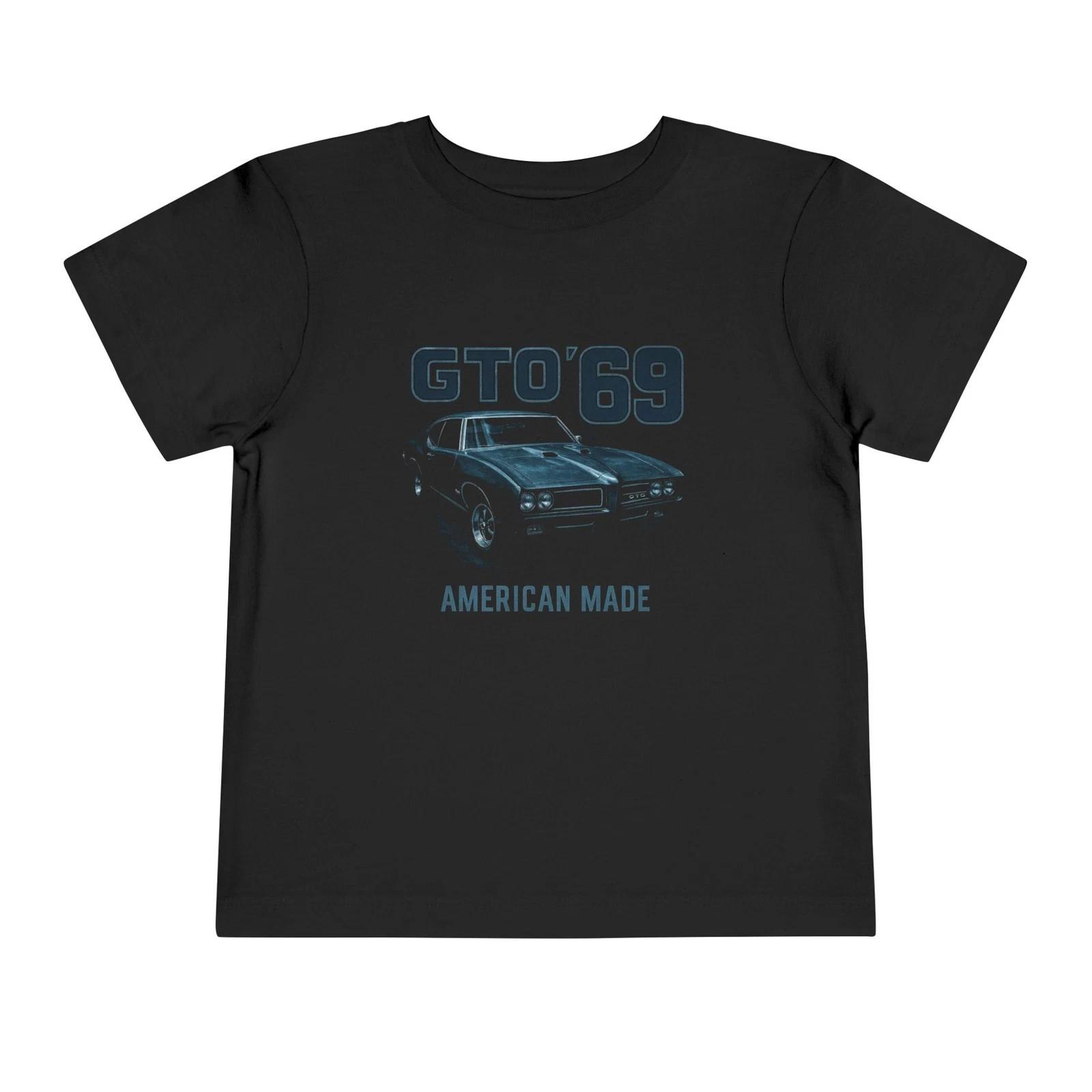 1969 GTO Toddler T-Shirt – “American Made” Muscle Car Graphic Tee XS