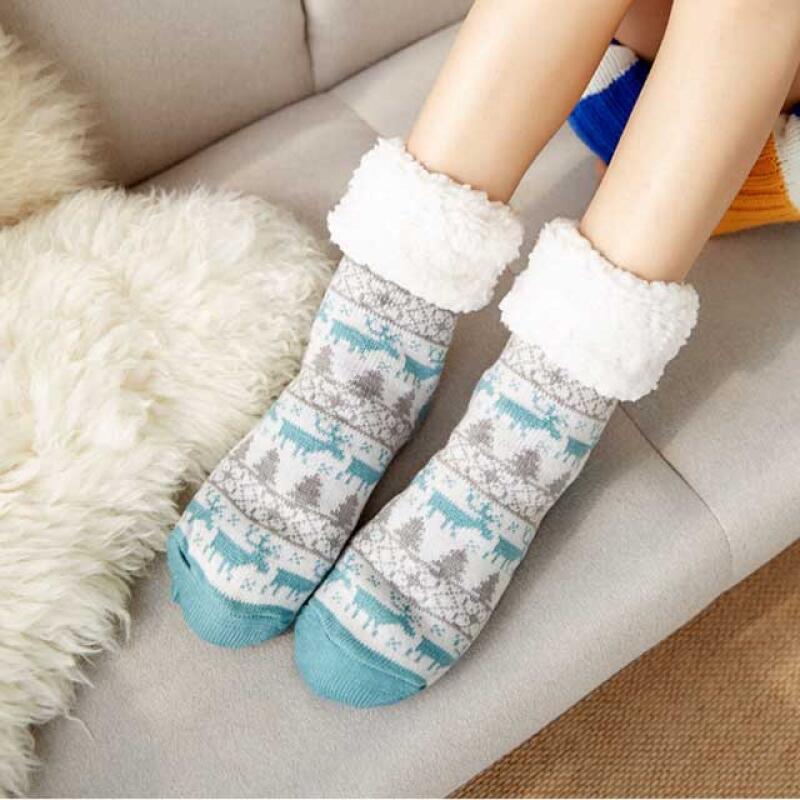 Patterned sleep socks, winter long socks, thermal insulation, cold hands and feet