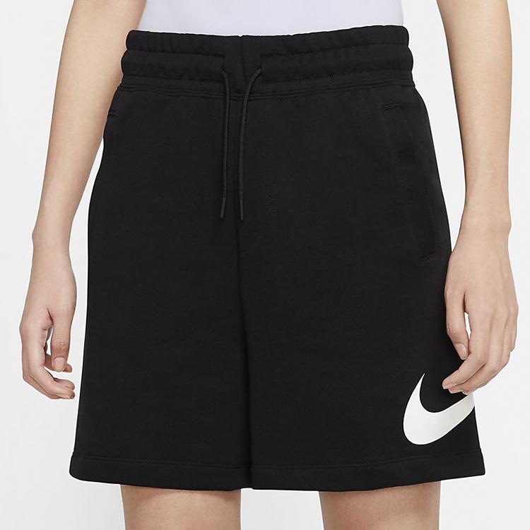 Nike Odzież sportowa Swoosh SS20 Codzienne spodenki treningowe sznurowane Damskie spodenki Czarne CJ3834-010